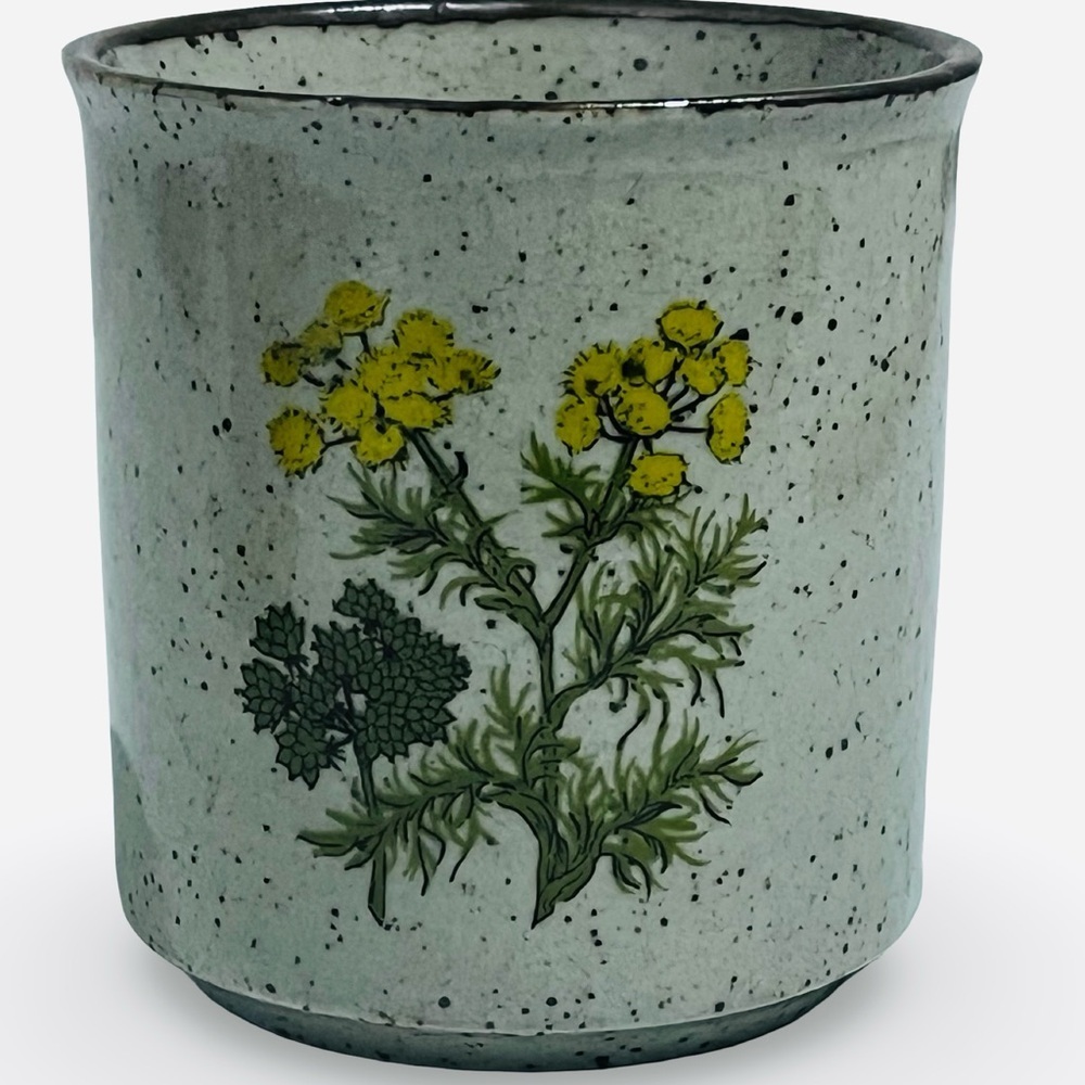 Vintage Otagiri Style Japanese Speckled Tiny Flower Pot